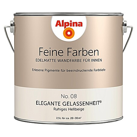 Alpina Wandfarbe Feine Farben (Elegante Gelassenheit, Matt, 2,5 l, Konservierungsmittelfrei)