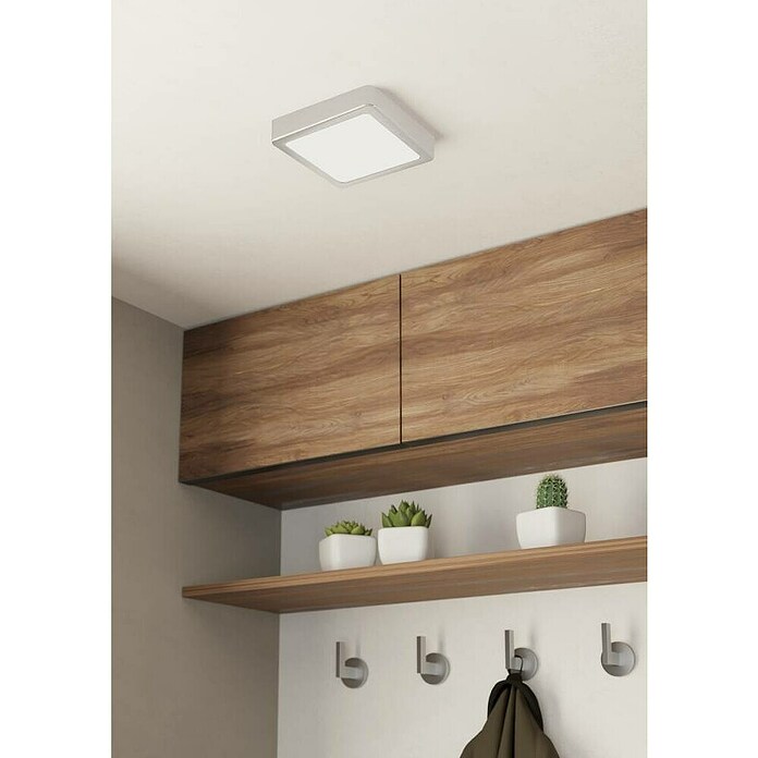 Eglo Fueva 5 LED-Deckenleuchte (10,5 W, 16 x 16 x 2,8 cm, Nickel-matt, Neutralweiß) | BAUHAUS