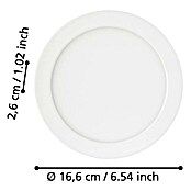 Eglo Fueva 5 LED-Einbauspot (10,5 W, Warmweiß, Weiß, Ø x H: 16,6 x 2,6 cm) | BAUHAUS