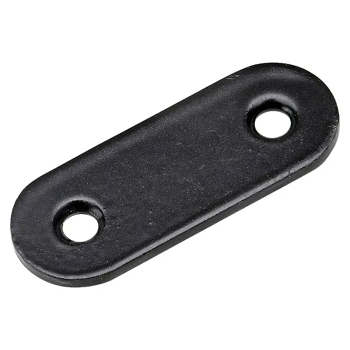 Hettich Verbindungsblech - L x B x S: 40 x 15 x 2 mm, Gunmetal - Schwarzer, länglicher Kabelschutz mit zwei Löchern zur einfachen Kabelbefestigung und zum Schutz vor Beschädigungen.
