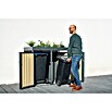 Westmann Mülltonnenbox Planta (134 x 84 cm, Stahl, Anthrazit/Braun, Geeignet für Anzahl Mülltonnen: 2 Stk.) | BAUHAUS