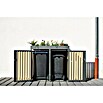 Westmann Mülltonnenbox Planta (134 x 84 cm, Stahl, Anthrazit/Braun, Geeignet für Anzahl Mülltonnen: 2 Stk.) | BAUHAUS
