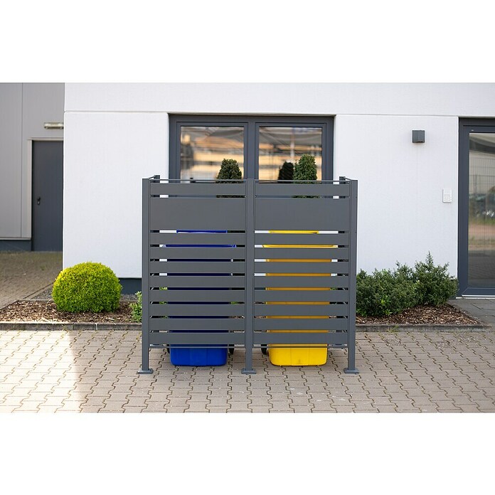 Westmann Mülltonnenbox Verkleidung Planum (90 x 170 x 150 cm, Anthrazit) | BAUHAUS