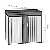 Westmann Mülltonnenbox Planta (Stahl, Anthrazit/Braun, Geeignet für Anzahl Mülltonnen: 2 Stk.) | BAUHAUS