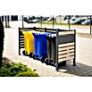 Westmann Mülltonnenbox Verkleidung Planum (90 x 250 x 120 cm, Anthrazit/Holzoptik) | BAUHAUS