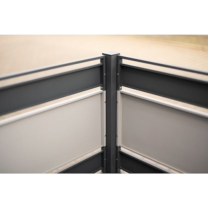 Westmann Mülltonnenbox Verkleidung Planum (90 x 330 x 120 cm, Anthrazit/Grau) | BAUHAUS