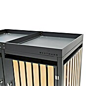 Westmann Mülltonnenbox Planta (Stahl, Anthrazit/Braun, Geeignet für Anzahl Mülltonnen: 2 Stk.) | BAUHAUS