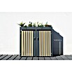 Westmann Mülltonnenbox Planta (134 x 84 cm, Stahl, Anthrazit/Braun, Geeignet für Anzahl Mülltonnen: 2 Stk.) | BAUHAUS