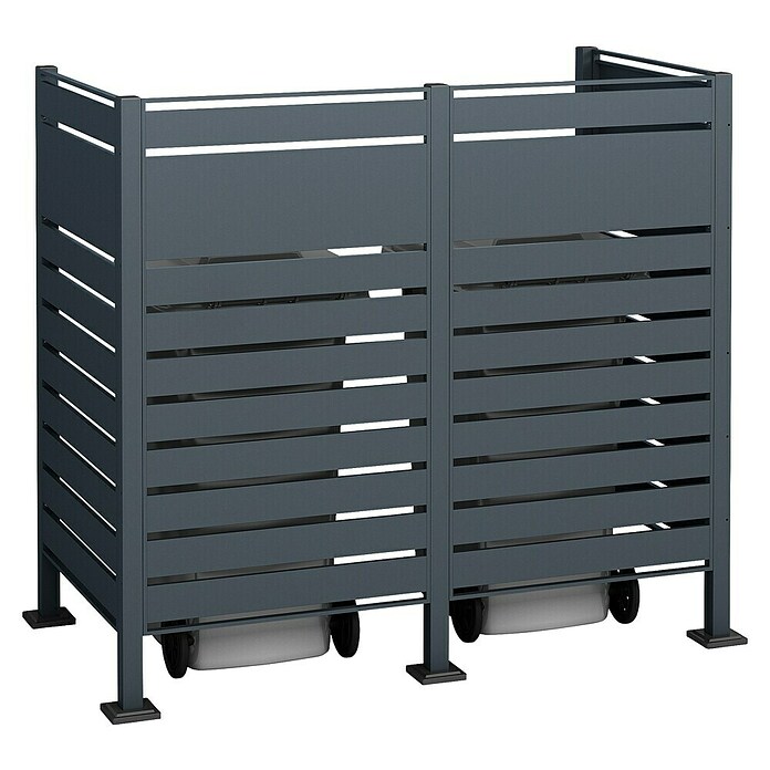 Westmann Mülltonnenbox Verkleidung Planum (90 x 170 x 150 cm, Anthrazit) | BAUHAUS