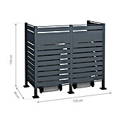 Westmann Mülltonnenbox Verkleidung Planum (90 x 170 x 150 cm, Anthrazit) | BAUHAUS