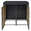 Westmann Mülltonnenbox Planta (134 x 84 cm, Stahl, Anthrazit/Braun, Geeignet für Anzahl Mülltonnen: 2 Stk.) | BAUHAUS