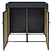Westmann Mülltonnenbox Planta (Stahl, Anthrazit/Braun, Geeignet für Anzahl Mülltonnen: 2 Stk.) | BAUHAUS