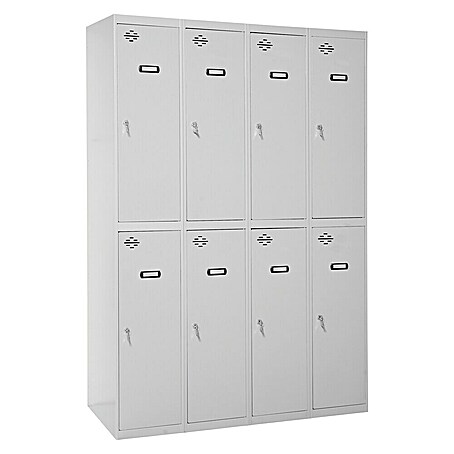 Simonrack Simonlocker Taquilla Prof. Tandem (L x An x Al: 50 x 120 x 180 cm, Gris/Gris, Número de puertas: 8 ud.)