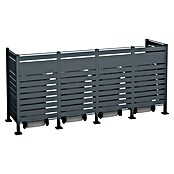 Westmann Mülltonnenbox Verkleidung Planum (90 x 330 x 150 cm, Anthrazit) | BAUHAUS