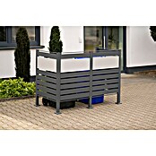 Westmann Mülltonnenbox Verkleidung Planum (90 x 170 x 120 cm, Anthrazit/Grau) | BAUHAUS