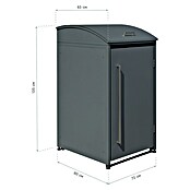 Westmann Mülltonnenbox Moderna (72 x 83 cm, Stahl, Anthrazit, Geeignet für Anzahl Mülltonnen: 1 Stk.) | BAUHAUS