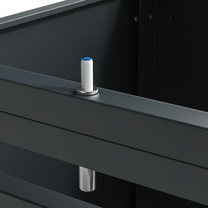 Westmann Mülltonnenbox Lacina (332 x 80 cm, Stahl, Anthrazit/Braun, Geeignet für Anzahl Mülltonnen: 5 Stk.) | BAUHAUS