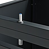 Westmann Mülltonnenbox Lacina (332 x 80 cm, Stahl, Anthrazit/Braun, Geeignet für Anzahl Mülltonnen: 5 Stk.) | BAUHAUS