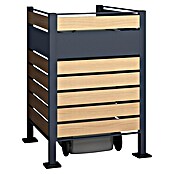 Westmann Mülltonnenbox Verkleidung Planum (90 x 90 x 120 cm, Anthrazit/Holzoptik) | BAUHAUS