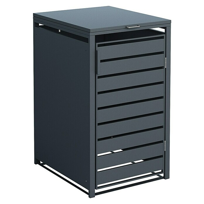 Westmann Mülltonnenbox Kubus (68 x 80 cm, Stahl, Anthrazit, Geeignet für Anzahl Mülltonnen: 1 Stk.) | BAUHAUS