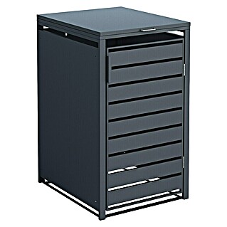 Westmann Mülltonnenbox Kubus (68 x 80 cm, Stahl, Anthrazit, Geeignet für Anzahl Mülltonnen: 1 Stk.)