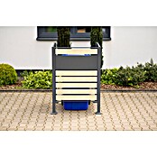 Westmann Mülltonnenbox Verkleidung Planum (90 x 90 x 120 cm, Anthrazit/Holzoptik) | BAUHAUS