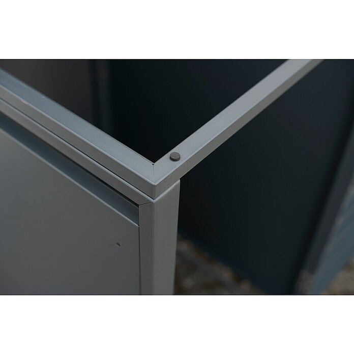 Westmann Mülltonnenbox Kubus (264 x 80 cm, Stahl, Anthrazit, Geeignet für Anzahl Mülltonnen: 4 Stk.) | BAUHAUS