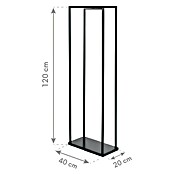 Westmann Kaminholzregal Xavier (40 x 20 x 120 cm, Stahl, Schwarz) | BAUHAUS