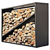 Westmann Kaminholzregal Hugo (115 x 35 x 80 cm, Stahl, Schwarz) | BAUHAUS