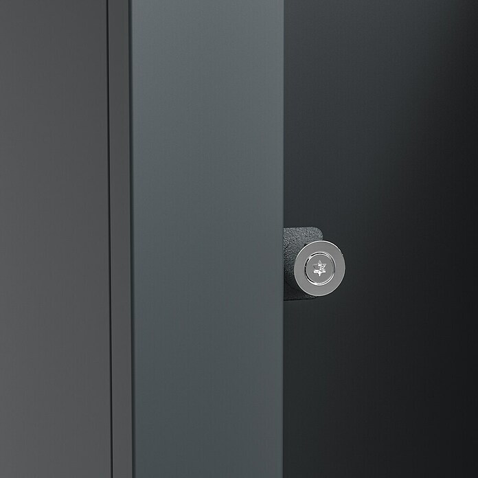 Westmann Mülltonnenbox Lacina (86 x 80 cm, Stahl, Anthrazit/Braun, Geeignet für Anzahl Mülltonnen: 1 Stk.) | BAUHAUS