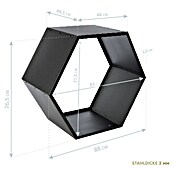 Westmann Kaminholzregal Biene (88 x 44,5 x 76,5 cm, Stahl, Schwarz) | BAUHAUS