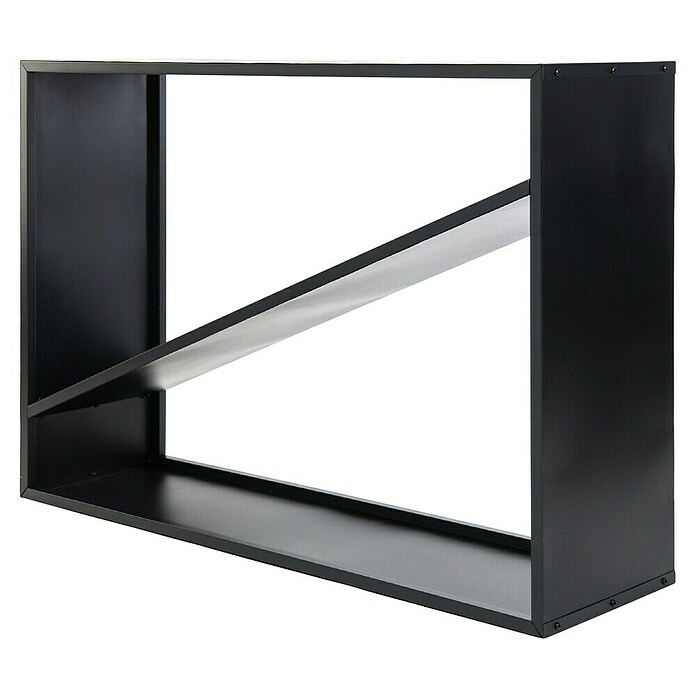 Westmann Kaminholzregal Hugo (115 x 35 x 80 cm, Stahl, Schwarz) | BAUHAUS
