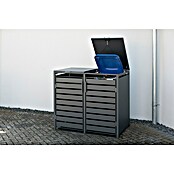 Westmann Mülltonnenbox Kubus (Stahl, Anthrazit, Geeignet für Anzahl Mülltonnen: 2 Stk.) | BAUHAUS