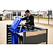 Westmann Mülltonnenbox Verkleidung Planum (90 x 170 x 120 cm, Anthrazit/Holzoptik) | BAUHAUS
