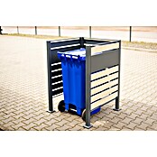 Westmann Mülltonnenbox Verkleidung Planum (90 x 90 x 120 cm, Anthrazit/Holzoptik) | BAUHAUS