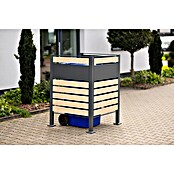 Westmann Mülltonnenbox Verkleidung Planum (90 x 90 x 120 cm, Anthrazit/Holzoptik) | BAUHAUS