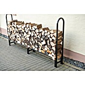 ShelterLogic Kaminholzregal (244 x 25 x 118 cm, Stahl, Schwarz) | BAUHAUS