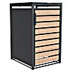 Westmann Mülltonnenbox Lacina (86 x 80 cm, Stahl, Anthrazit/Braun, Geeignet für Anzahl Mülltonnen: 1 Stk.) | BAUHAUS