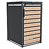 Westmann Mülltonnenbox Lacina (Stahl, Anthrazit/Braun, Geeignet für Anzahl Mülltonnen: 1 Stk.) | BAUHAUS