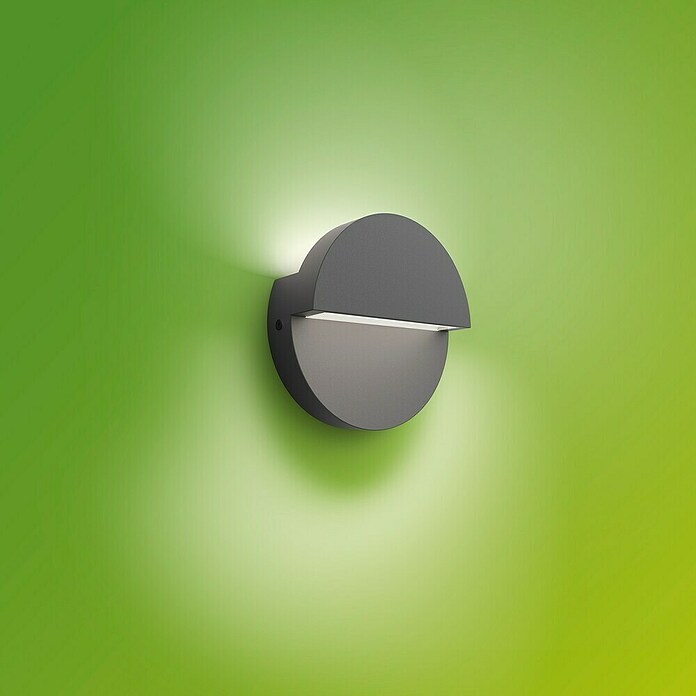 Philips Aplique exterior LED Valor (4,3 W, Antracita, IP44) | BAUHAUS