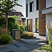 Westmann Mülltonnenbox Lacina (Stahl, Anthrazit/Braun, Geeignet für Anzahl Mülltonnen: 1 Stk.) | BAUHAUS