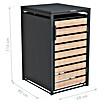 Westmann Mülltonnenbox Lacina (86 x 80 cm, Stahl, Anthrazit/Braun, Geeignet für Anzahl Mülltonnen: 1 Stk.) | BAUHAUS