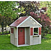 Wendi Toys Spielhaus Krokodil (L x B x H: 120 x 155 x 168 cm, Holz, Natur / Rot) | BAUHAUS