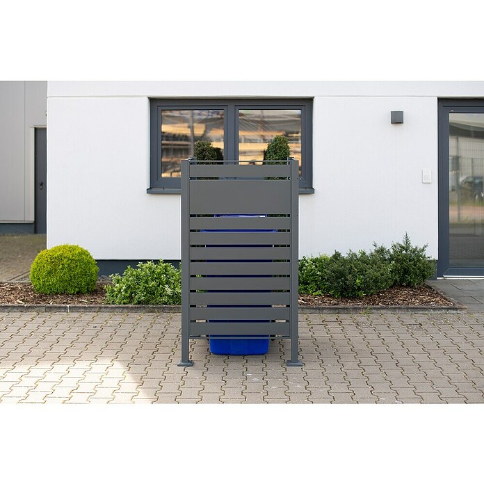 Westmann Mülltonnenbox Verkleidung Planum (90 x 90 x 150 cm, Anthrazit) | BAUHAUS