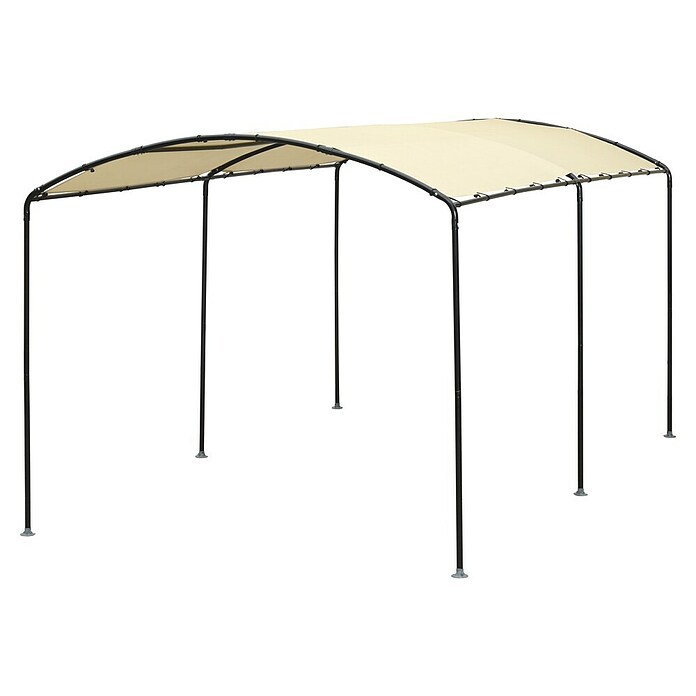 ShelterLogic Carport (Außenmaß inkl. Dachüberstand (B x T): 270 x 490 cm, Einzelcarport, Beige) | BAUHAUS