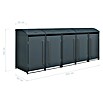 Westmann Mülltonnenbox Moderna (Stahl, Anthrazit, Geeignet für Anzahl Mülltonnen: 5 Stk.) | BAUHAUS