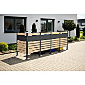 Westmann Mülltonnenbox Verkleidung Planum (90 x 330 x 120 cm, Anthrazit/Holzoptik) | BAUHAUS