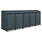 Westmann Mülltonnenbox Moderna (350 x 83 cm, Stahl, Anthrazit, Geeignet für Anzahl Mülltonnen: 5 Stk.) | BAUHAUS