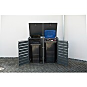 Westmann Mülltonnenbox Kubus (Stahl, Anthrazit, Geeignet für Anzahl Mülltonnen: 2 Stk.) | BAUHAUS