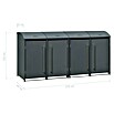 Westmann Mülltonnenbox Moderna (Stahl, Anthrazit, Geeignet für Anzahl Mülltonnen: 4 Stk.) | BAUHAUS